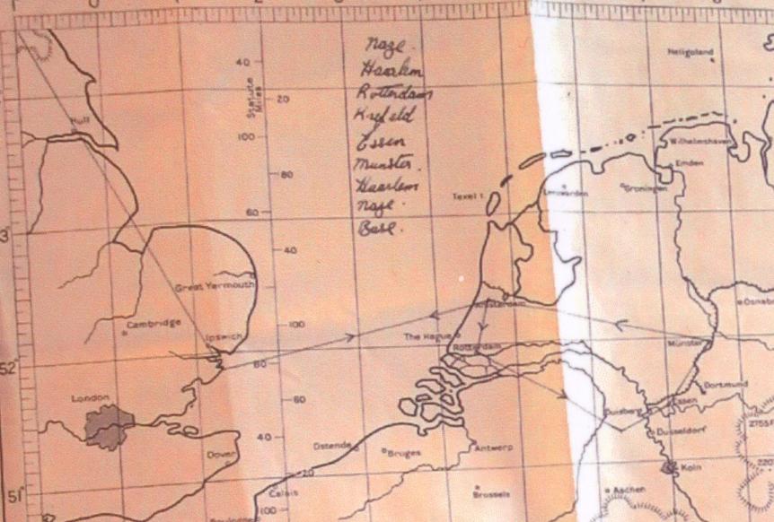Cooks tour map  - 102 Ceylon Squadron